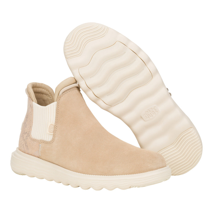 Branson Womens Suede Novelty – Sand/Snake - Image 3