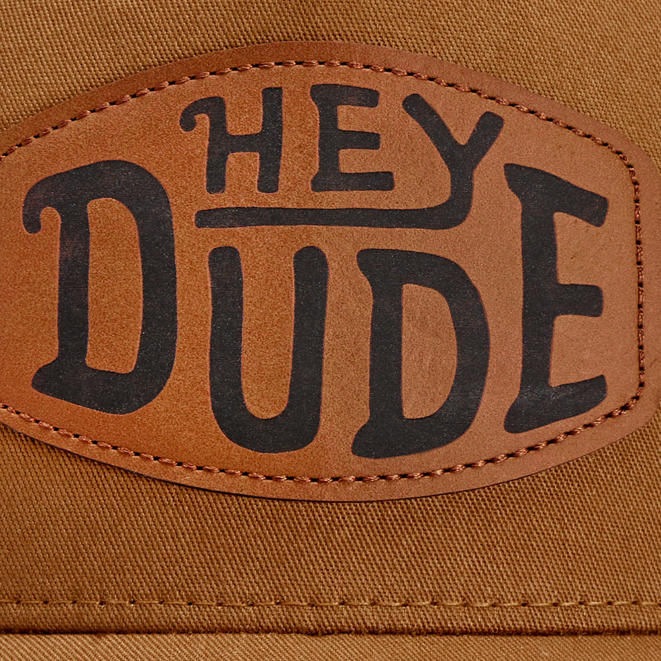 Leather Buckle Patch Trucker – Coyote Brown - Image 3