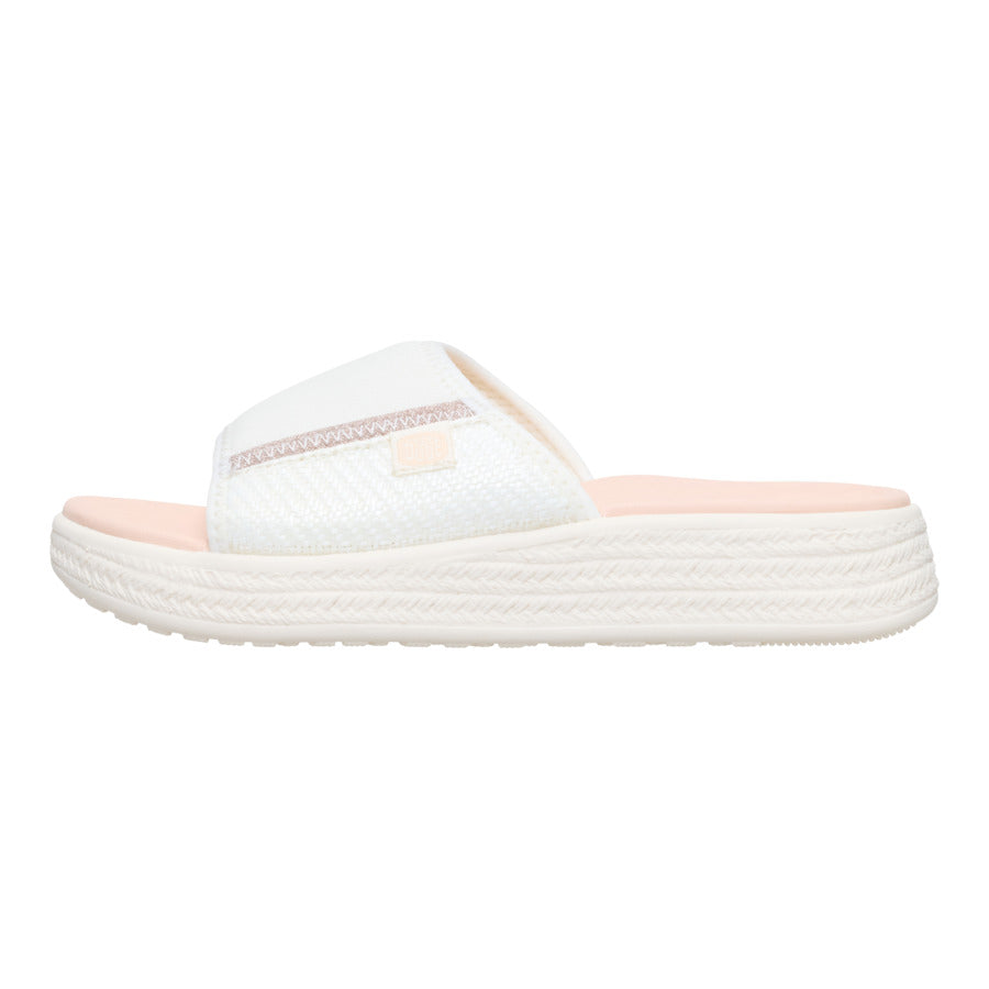Tide Espadrille Slide – Off White/Tan