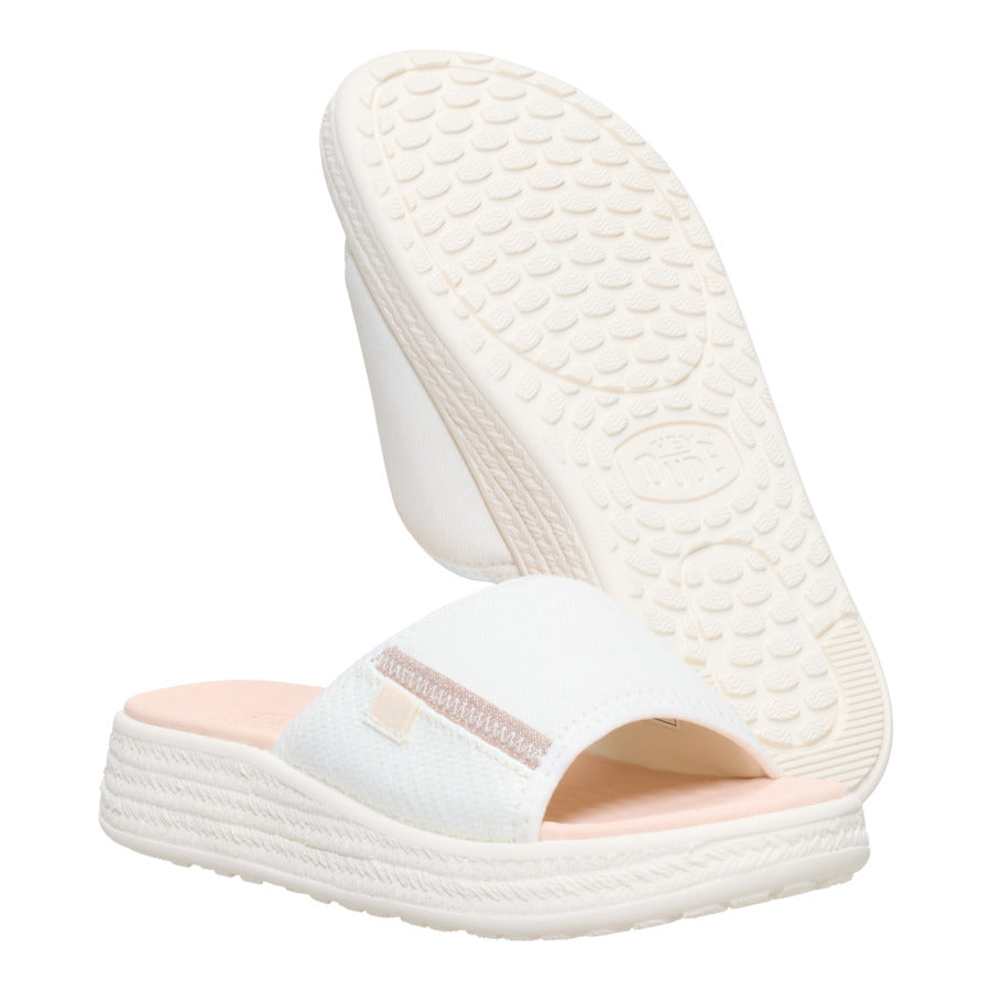 Tide Espadrille Slide – Off White/Tan - Image 3