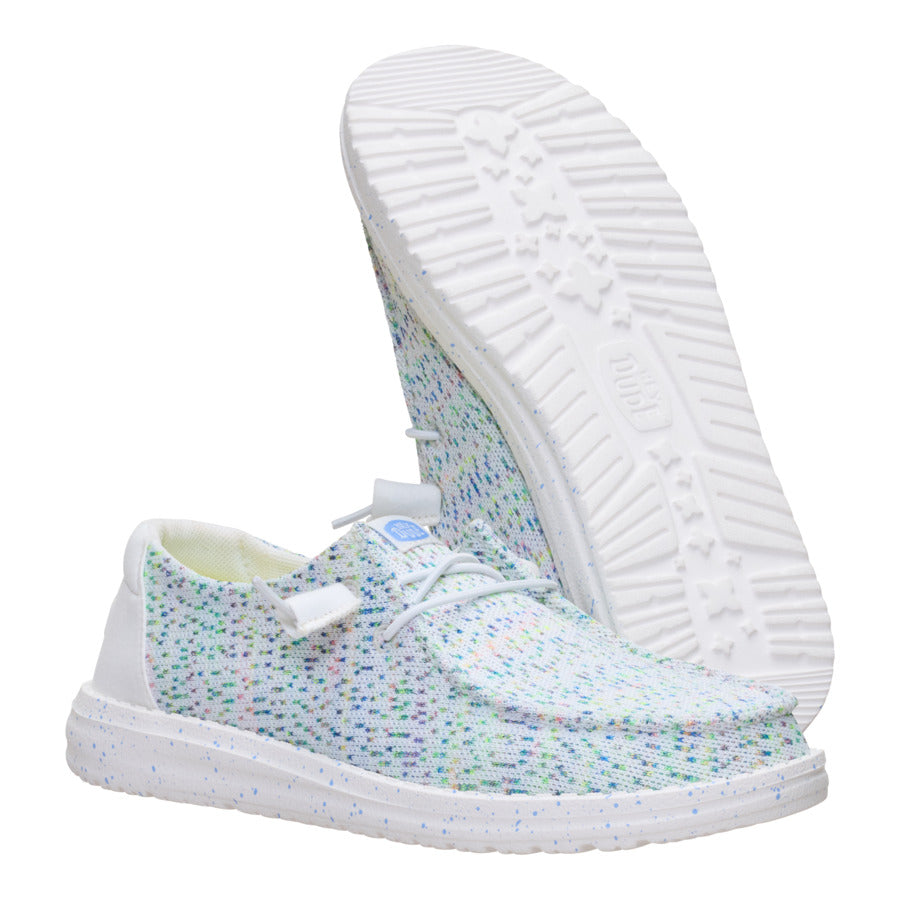 Wendy Stretch Speckle – White/Multi - Image 3