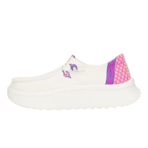 Wendy Peak Chambray Woven ÿ White/Pink