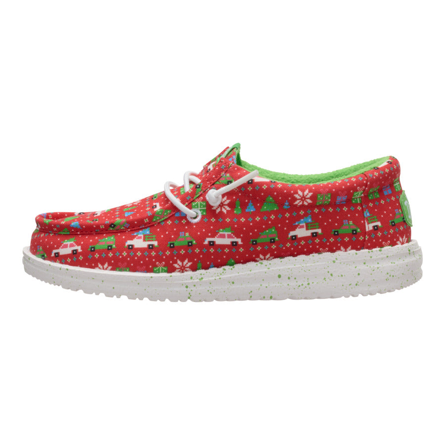 Wally Youth Holiday Sweater ÿ Red/Green