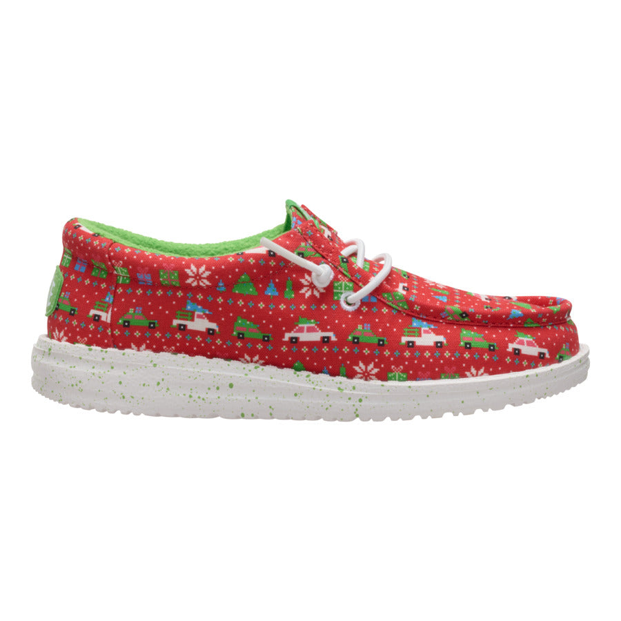 Wally Youth Holiday Sweater ÿ Red/Green - Image 8