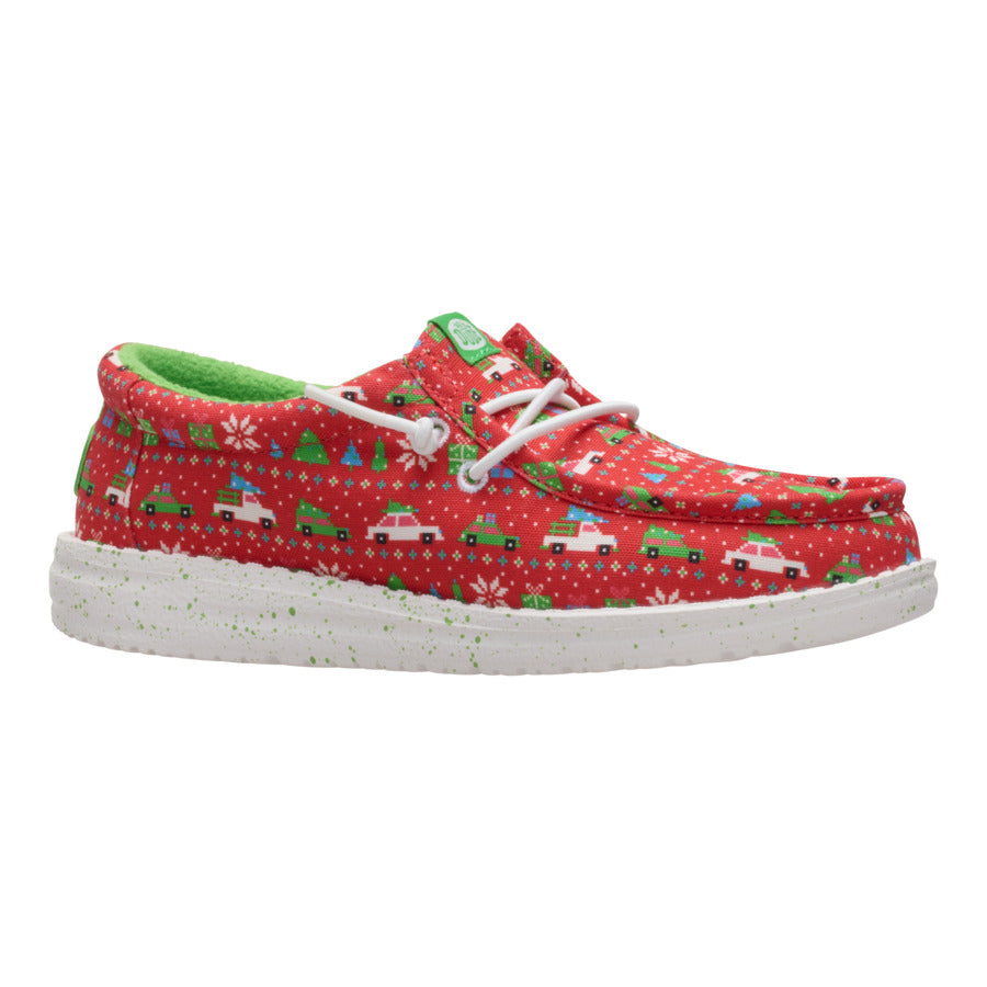 Wally Youth Holiday Sweater ÿ Red/Green - Image 7