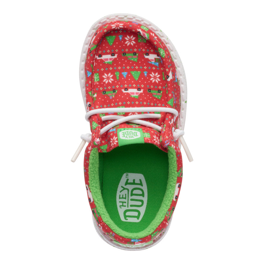 Wally Toddler Holiday Sweater ÿ Red/Green - Image 6