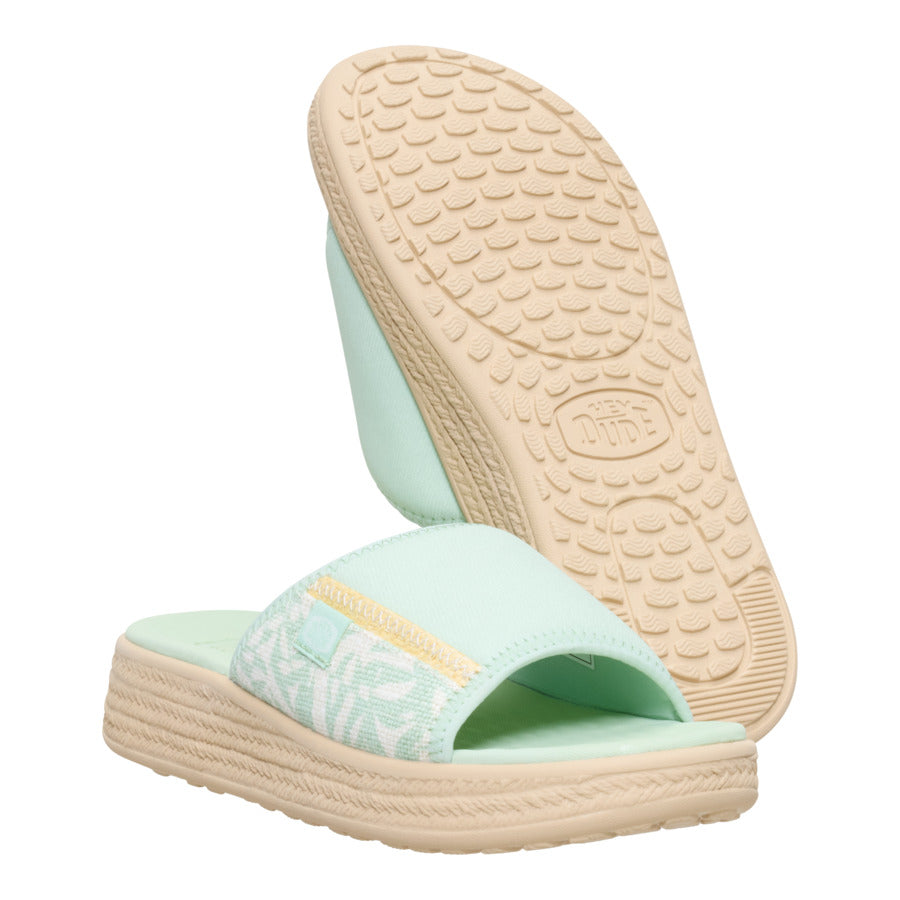 Tide Espadrille Slide ÿ Celadon Green/Multi - Image 3